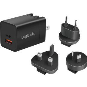 LogiLink PA0301 oplader voor mobiele apparatuur Universeel Zwart AC Snel opladen Binnen