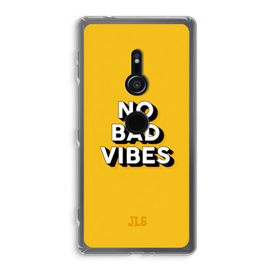 No Bad Vibes: Sony Xperia XZ2 Transparant Hoesje
