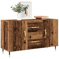 Dressoir 100x36x60 cm bewerkt hout oud houtkleurig