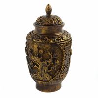 Polystone Pot/Urn met Decoratie (17 cm) - thumbnail
