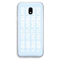 Hotline bling blue: Samsung Galaxy J3 (2017) Transparant Hoesje - thumbnail