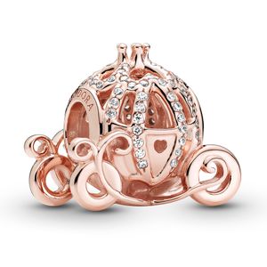 Pandora 789189C01 Hangbedel Disney Cinderella Pumpkin Coach zilver rosekleurig