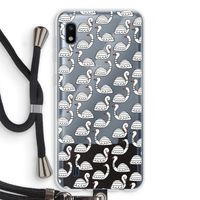 Zwanen: Samsung Galaxy A10 Transparant Hoesje met koord