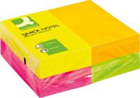 Q-CONNECT Quick Notes, ft 76 x 127 mm, 100 vel, pak van 12 blokken in 4 neonkleuren
