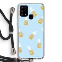 Ananasjes: Samsung Galaxy M31 Transparant Hoesje met koord