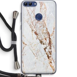Goud marmer: Huawei P Smart (2018) Transparant Hoesje met koord