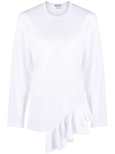 Comme Des Garçons Comme Des Garçons t-shirt à détails de volants - Blanc