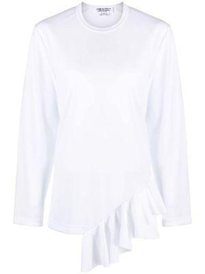 Comme Des Garçons Comme Des Garçons t-shirt à détails de volants - Blanc