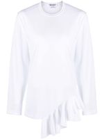 Comme Des Garçons Comme Des Garçons t-shirt à détails de volants - Blanc - thumbnail