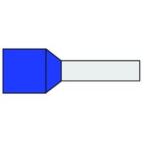 Adereindhuls 2,50qmm Blauw penlengte = 8mm geïsoleerd 100 stuks 727060 Klemko