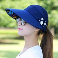 Vrouwen zomer casual uitgaan ultraviolet-proof Koreaanse stijl gevouwen zon blok hoed ademend en licht