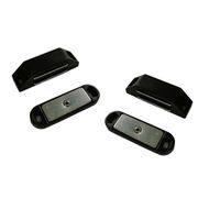 8x stuks magneetsnapper / magneetsnappers met metalen sluitplaat bruin 6 x 1,6 x 1,6 cm