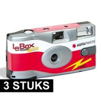 3x Agfa LeBox wegwerp cameras   -