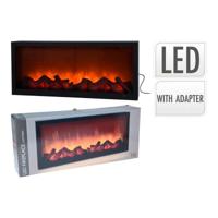 Decoratieve elektrische wandhaard BASIC & CO Zwart 1,5 W 57 x 10 x 25 cm