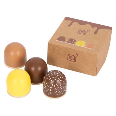 Small Foot houten speeleten marshmallows, 4dlg.
