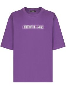 Dolce & Gabbana DGVIB3 t-shirt en coton à logo imprimé - Violet