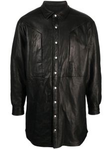 Rick Owens surchemise Jumbo Fogpocket en cuir - Noir