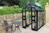 Tuinkas Birdlip 48, zwart, veiligheidsglas 3mm/1 - Royal well