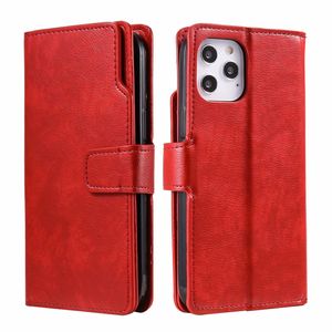 iPhone X hoesje - Bookcase - Pasjeshouder - Portemonnee - Luxe - Kunstleer - Rood