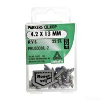 Parkers ck 4,2x13mm rvs 22st - Deltafix