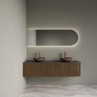 Badkamermeubelset Gliss Design Alluro 160 cm Links Castle Brown
