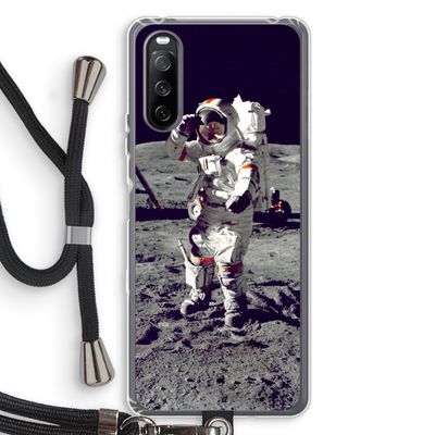 Spaceman: Sony Sony Xperia 10 III Transparant Hoesje met koord