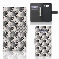 Samsung Galaxy J7 2016 | Telefoonhoesje | Met pasjeshouder | Salamander Grey