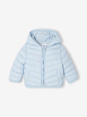 Lichte donsjas met capuchon voor baby's hemelsblauw