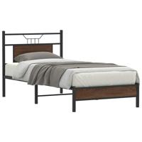 Bedframe zonder matras bewerkt hout bruin eikenkleur 90x190 cm