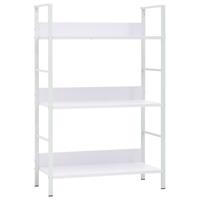 Boekenkast met 3 schappen 60x27,6x90,5 cm bewerkt hout wit Boekenkast met 3 schappen 60x27,6x90,5 cm bewerkt hout wit