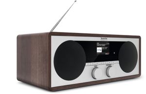 TechniSat DIGITRADIO 451 CD IR Internetradio Internet, DAB+, VHF (FM) AUX, Bluetooth, USB, WiFi, Internetradio Incl. afstandsbediening, Spotify Hout (donker)