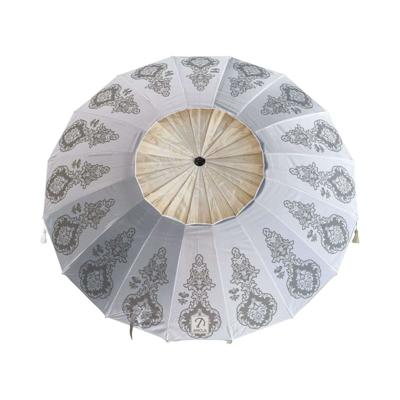Strandparasol Wit Ø 220 cm SPF50+ Boho