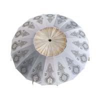 Strandparasol Wit Ø 220 cm SPF50+ Boho
