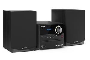 Sharp XL-B517D Stereoset Bluetooth, AUX, DAB+, USB, FM Incl. afstandsbediening 45 W Zwart, Hout