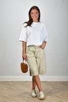 Haikure short New Becky Fur Denim HEW03350GF168PX ecru
