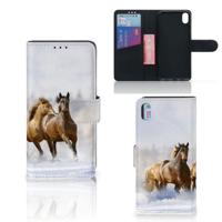 Xiaomi Redmi 7A | Telefoonhoesje | Met pasjeshouder | Paarden