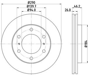 Remschijf Gecoat 54671PRO 8DD355119071