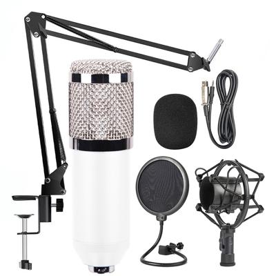 BM-800 Mic Kit condensator microfoon met verstelbare Mic Suspension Scissor arm shock mount en dubbellaags pop filter voor studio opname live uitze