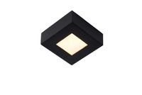 Lucide Brice vierkante plafondlamp 10.8cm 8W zwart - thumbnail