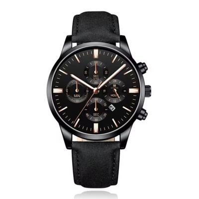 LGT Stoer chronograaf herenhorloge met zwarte band en zwarte wijzerplaat LGT Stoer chronograaf herenhorloge met zwarte band en zwarte wijzerplaat
