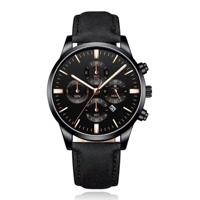 LGT Stoer chronograaf herenhorloge met zwarte band en zwarte wijzerplaat LGT Stoer chronograaf herenhorloge met zwarte band en zwarte wijzerplaat