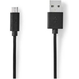 Nedis CCGL60500BK20 USB-kabel 2 m USB 2.0 USB A Micro-USB B Zwart