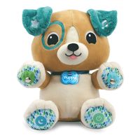 VTech knuffel mijn interactieve puppy pluche bruin turquoise