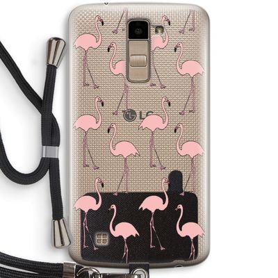 Anything Flamingoes: LG K10 (2016) Transparant Hoesje met koord