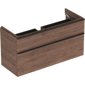 Geberit Smyle wastafelonderkast 2 la 118,4x62cm notelaar hickory 500355JR1