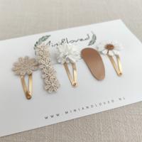 Haarspeldjes White Rosie | Middel