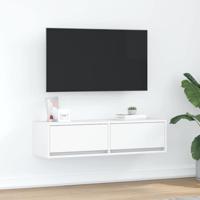 TV-kast met lade Wit 100 x 31 x 25,5 cm Bewerkt hout