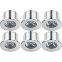 Velvalux LED Veranda Spot 6-pack - Dimbaar Warm Wit 3000K Rond Ø31mm