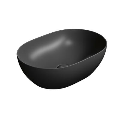 Keramische Opbouw Waskom Sapho Pura 50x35 Mat Zwart
