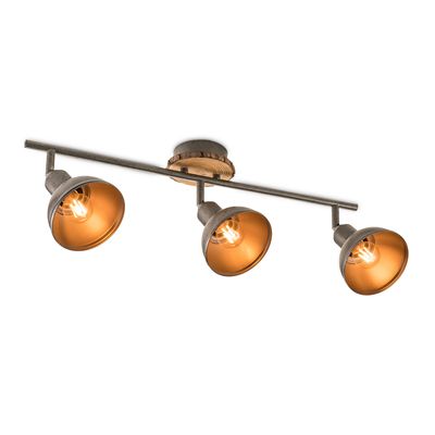Light depot - LED opbouwspot Denver 3L - hout - Outlet